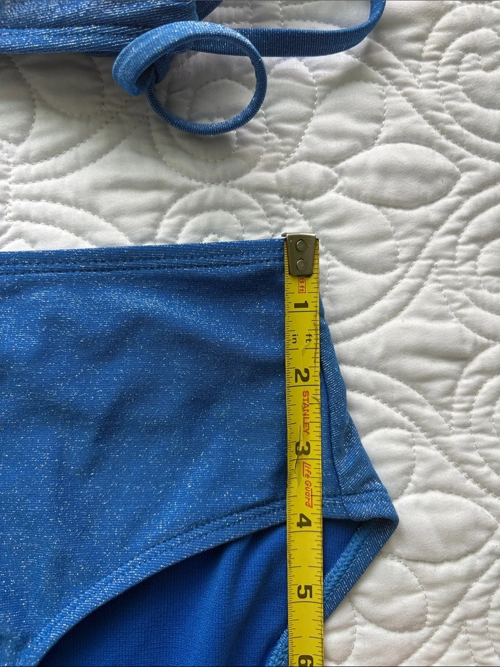 Girls Shimmer Blue Bikini Two-Piece Swim Set Size L and XL